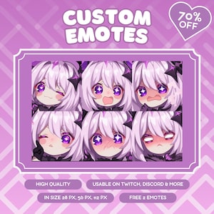 High Quality Custom Premium Twitch Emotes | Twitch Emoji for Streamer | YouTube, Twitch, Discord | Cute Chibi Anime Style