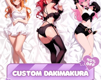 Custom Drawing Anime Art Commission Dakimakura Body Pillow Cover | Anime, Vtuber | Furry | Original Character