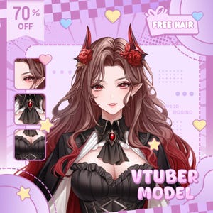 Custom Vtuber Model for Commercial Use | Vtuber Commission | Vtuber Design | Vtuber Assets | Pngtuber | Live2d Commission | Live2d Model