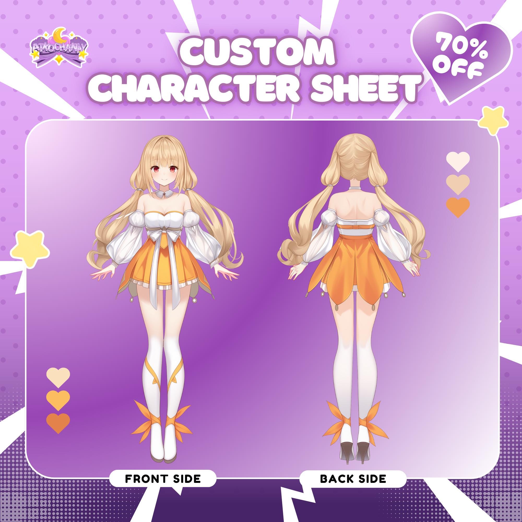 Custom Character Reference Sheet for Your Avatar | Custom Reference ...