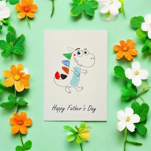 Gepersonaliseerde vaders-/moederdag zeeglaskunstkaart, krabglaskaart, Happy Fathers/Moederdag, cadeau voor vader/moeder, handgemaakte kaart