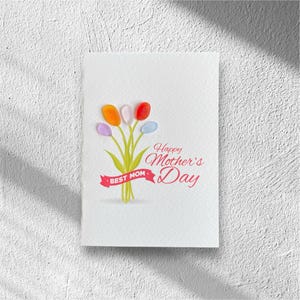 Tarjeta personalizada con arte de vidrio marino para el Día de la Madre, tarjeta con forma de cangrejo, feliz Día de la Madre, regalo para mamá, tarjeta hecha a mano