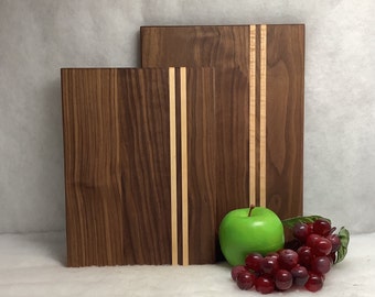 Made In Maine Beautiful handmade set of 2 walnut cutting boards   9” x 14” and 8 1/4” x 12”