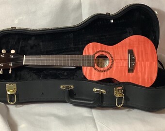 Custom Built and finished in Maine. Curly Maple Concert Ukulele