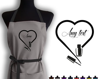 Personalised Apron Manicure Nail Artist