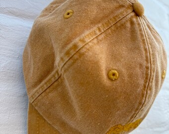 Embroidered Vintage Wave Cap - Mustard - Etsy