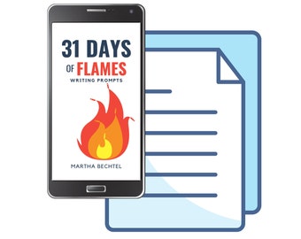 31 Days of Flames : Writing Prompts (eBook, Digital Download, Printable, PDF)