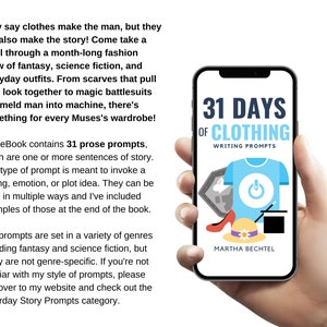 31 Days of Clothing: Writing Prompts eBook, Digital Download, Printable, PDF image 2