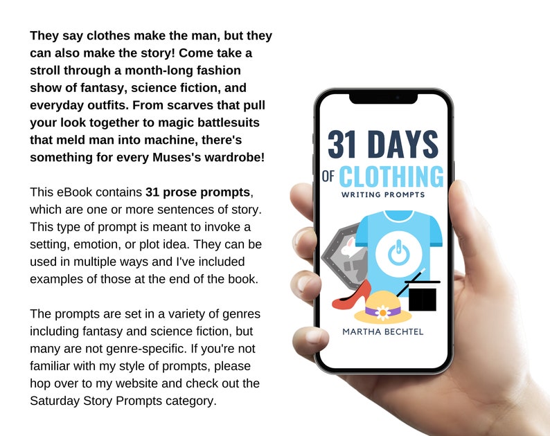 31 Days of Clothing: Writing Prompts eBook, Digital Download, Printable, PDF image 2