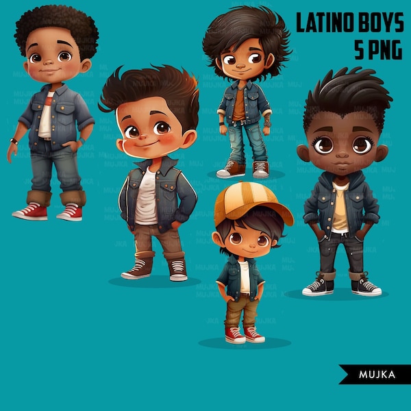 Latino boys art, siblings png, friends png, Hispanic png, Latino boys clipart, cool Mexican boys, twins png, brothers clipart, afro png