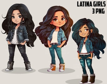 Latina art, Latina png, latina stickers, latina clipart, Hispanic girl png, hispanic art, hispanic girl clipart, cute girl clipart, Mexican