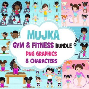 Fitness Clipart, Turner Clipart, Turner Clipart, Gymnastik Planer, Workout Clipart, Planer Aufkleber, Sport Mädchen Sublimation Design PNG