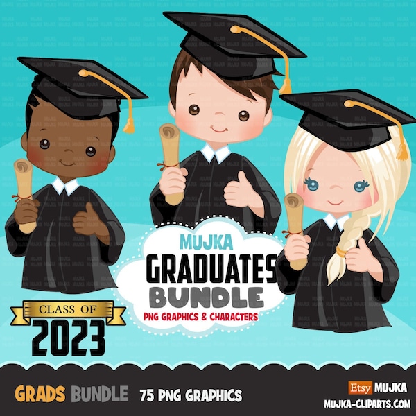 Class of 2023 png, grad bundle, Graduation clipart bundle, grads sublimation designs, school clipart, graduation bundle, student clipart