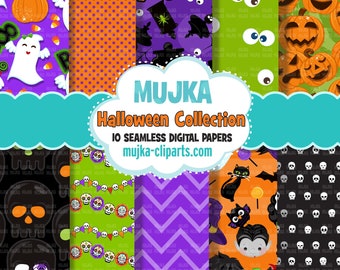 Halloween Digital Paper, Halloween digital download, Halloween sublimation designs, Halloween scrapbook papers, Halloween digital backdrop