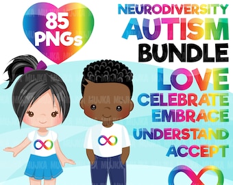 Neurodiversity Bundle, autism bundle, neurodiversity png, celebrate png, autism clipart, autism acceptance png, infinity png, spectrum png