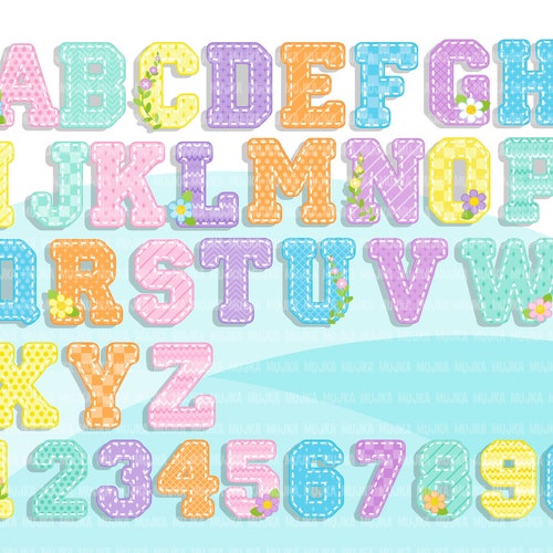 Baby Boy Alphabet Clipart Bundle Dotted Lines Stackable Boy - Etsy