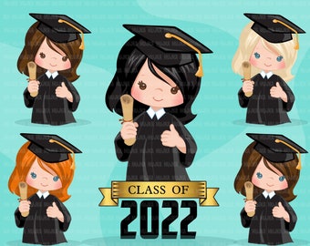 Class of 2022 png, Graduation Clipart, graduate girls, grads png, graduates png, student png, school graphics, 2022 graduates png