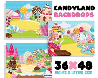 Candy land printable png, candy land birthday backdrops, decorations, candy land birthday, candy background, candy land theme, template, png