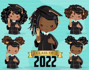 Graduation Girl PNG Clipart, graduierten Grafikpaket, Klasse von 2026, handgezeichnete Cartoonmädchen