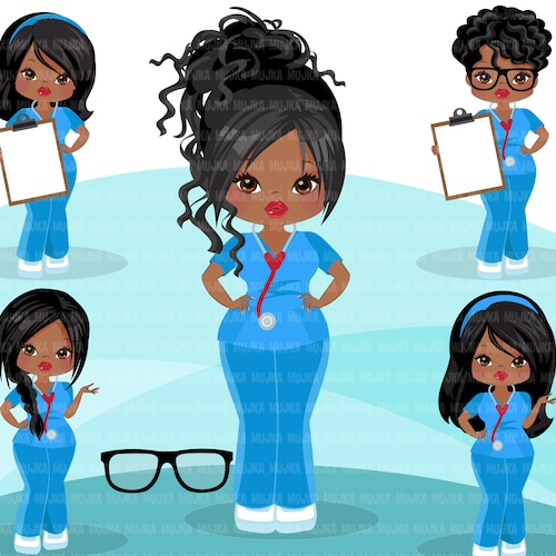 Black Nurse Png Nurse Clipart Afro Nurse Png - Etsy Canada
