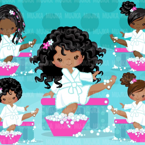 Spa Png Spa Clipart Spa Birthday Png Black Girl Spa - Etsy Canada