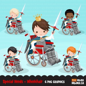 Clipart de cadeira de rodas com necessidades especiais, clipart Royal Prince, deficiência, personagens, preto, desabilitar, deficiência, fofo