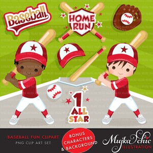 Clipart de beisebol. Gráficos de beisebol, jogadores de beisebol, ilustrações de jogos de beisebol, crianças jogando beisebol, home run, preto