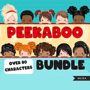 Paquete de imágenes prediseñadas de Peekaboo, niña Peekaboo, niño Peekaboo, mejores amigos, camisetas de hermanos, gráficos de nietos, diseños de sublimación, png