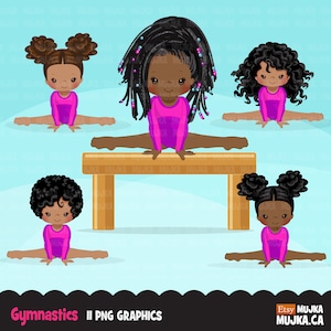 fitness clipart, Gymnastics Clipart, fitness black girls, sports girl sublimation designs, workout clipart, gym png, fitness png, school png