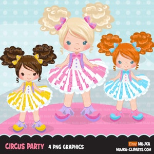 Clipart circusmeisjes pastel Grote top carnavalafbeeldingen, tutu girls