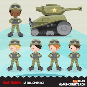Panzer Clipart, Armee Clipart, Clipart militär, militär Clipart, schwarze Junge png, Sublimation Designs digitaler Download, Krieg png