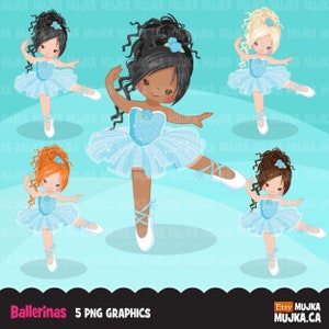 Ballerina Clipart, schicke Ballettfiguren, schwarz, Kartengestaltung, Planeraufkleber, Keks, tanzende Mädchen, blaues Tutu, Tänzerinnen, Mädchen