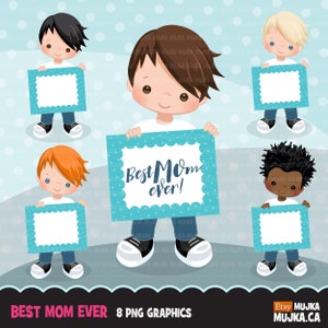Moederdag clipart, kleine jongen afbeeldingen, belettering, scrapbooking, gedigitaliseerd borduurwerk, moeder, sublimatieontwerpen, karweigrafiek