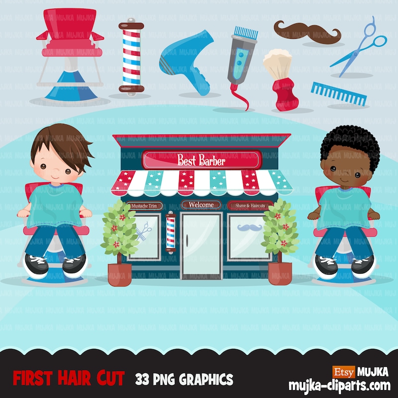 Haircut Clip Art - Etsy