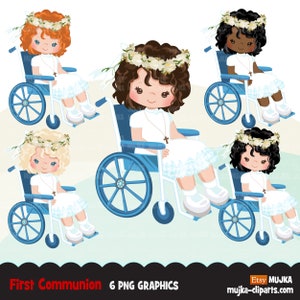 Erstkommunion Clipart, spezielle Designs, Rollstuhl Clipart, heilige Kommunion, Mädchen Png Grafiken, Deaktivieren, christliche Grafiken