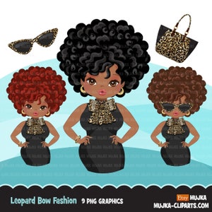 Schwarze Frau Clipart PNG, Leopard print Fliege, Mode-Grafik-Shop-Logo-Boss Afro Mädchen Clip Art Druck und PNG