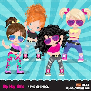Imágenes prediseñadas de bailarinas de hip hop, moda, break dance, personajes de rap, imágenes prediseñadas de sublimación digital