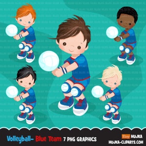 Imágenes prediseñadas de jugadores de voleibol, niño negro, fabricación de tarjetas, pegatinas de planificador, actividad, deportes al aire libre, imágenes prediseñadas escolares