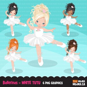 Ballerina Clipart, chice Ballett figuren, schwarz, Planer Aufkleber, keks, tanzendes Mädchen, weißes Tutu, Tänzerinnen, Recital, Werbung