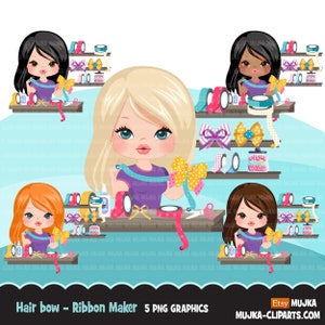 Clipart de artesano, clipart de moño para el cabello, logotipo de fabricante de moños, logotipo de moño para el cabello, logotipo de artesanía, logotipo comercial, PNG comercial, PNG de dibujos animados, logotipo de álbum de recortes