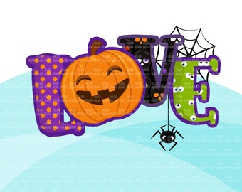 Halloween png, Halloween pumpkin love png, Halloween sublimation designs, Halloween pumpkin, Halloween shirt designs, spooky graphics