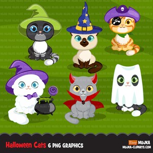 Halloween cats clipart, Black cat, Siamese, trick or treat graphics, Sublimation Designs Sublimation digital PNG clip artanimal clip art
