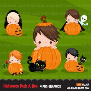 Halloween-clipart, Halloween-kiekeboe-clipart, halloween png, kiekeboe png, kiekeboe-sublimatieontwerpen, kiekeboe-pompoen png, kleine jongens