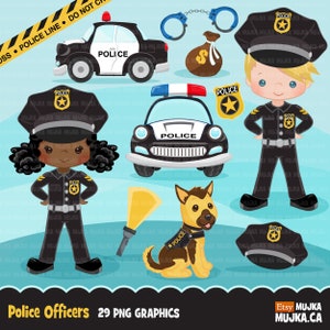 Cops, Polizist Clipart, Junge Mädchen, Polizeiauto, K9 Polizeihund, Clip Art, Beruf Grafik
