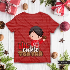 Weihnachtssublimationsdesigns, kleine Kekstester-Sublimationsdesigns digitaler Download, T-Shirt-Jungengrafiken