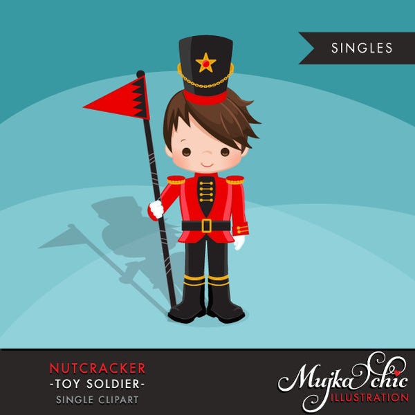 Nutcracker Clipart, Christmas graphics, Toy Soldier illustration, cute character, boy, commercial use, scrapbooking, embroidery, card making