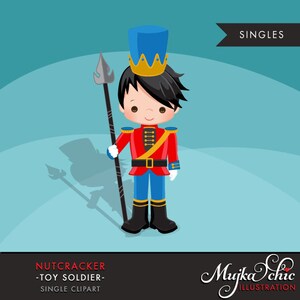 Clipart de quebra-nozes, gráficos de Natal, ilustração de soldado de brinquedo, personagem fofo, menino, uso comercial, scrapbooking, bordado, confecção de cartões