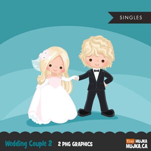 Hochzeitspaar Clipart, Braut und Bräutigam Grafiken, Valentinstag Paar, niedliche Charaktere, Scrapbooking, Kartengestaltung, Stickerei, Planer Art