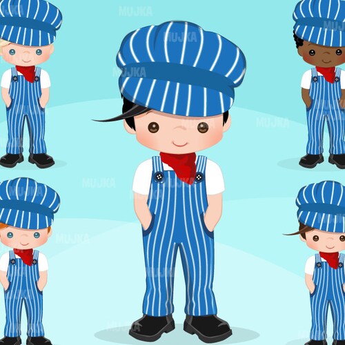 Train Conductor Clipart Boys Train Party Card Making - Etsy Train Conductor Clipart Boys Train Party Card Making - Etsy
