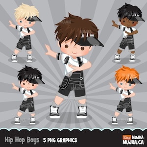 Imágenes prediseñadas de chicos bailarines de hip hop, break dance, personajes de rap, creación de tarjetas, bordado, hip hop negro, ácido
